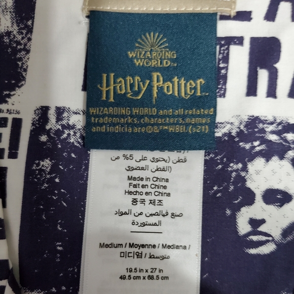 NEW Harry potter Pottery barn teens size MEDIUM daily prophet pajamas - Picture 3 of 6